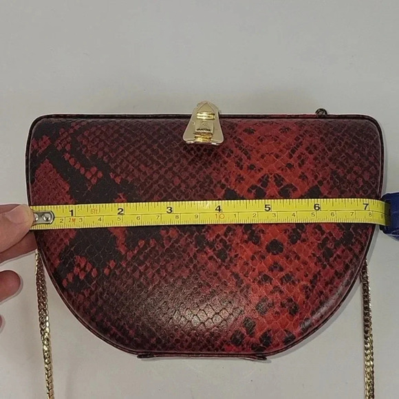 Rebecca Minkoff Red Leather Snakeskin Purse NWOT - Picture 12 of 15